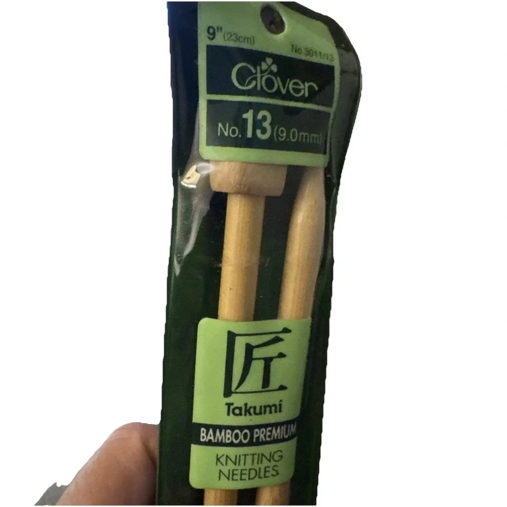 Clover Takumi Bamboo Single Point 2pk Knitting Needles 9